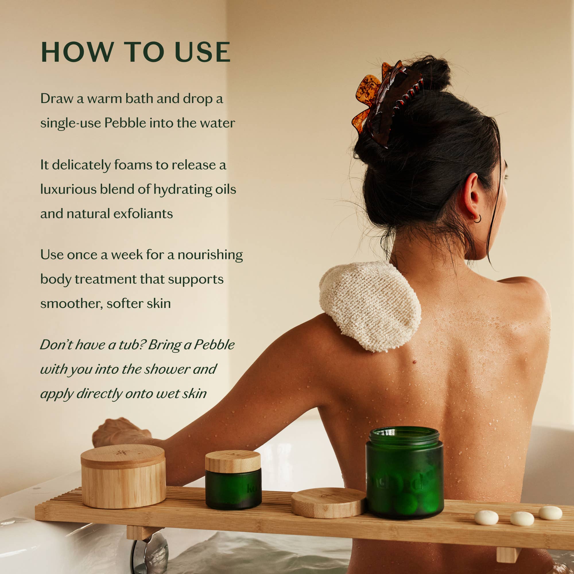 Breathe Pebble | Deep Moisturizing Solid Bath & Shower Oil - Image 4