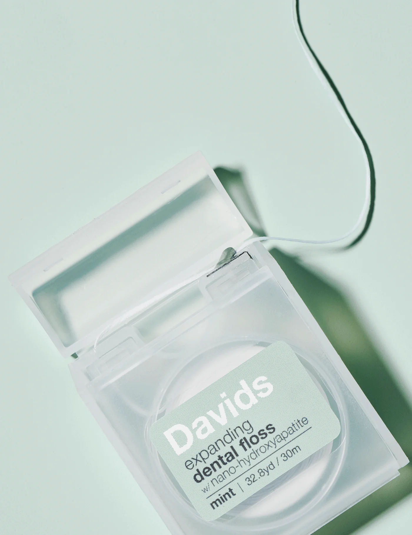 Davids expanding dental floss / refillable dispenser / mint - Image 4