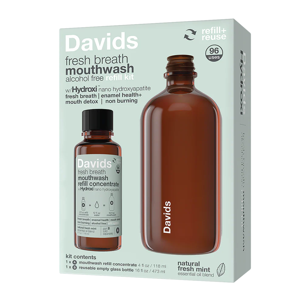 Davids Hydroxi™ fresh breath mouthwash - natural fresh mint