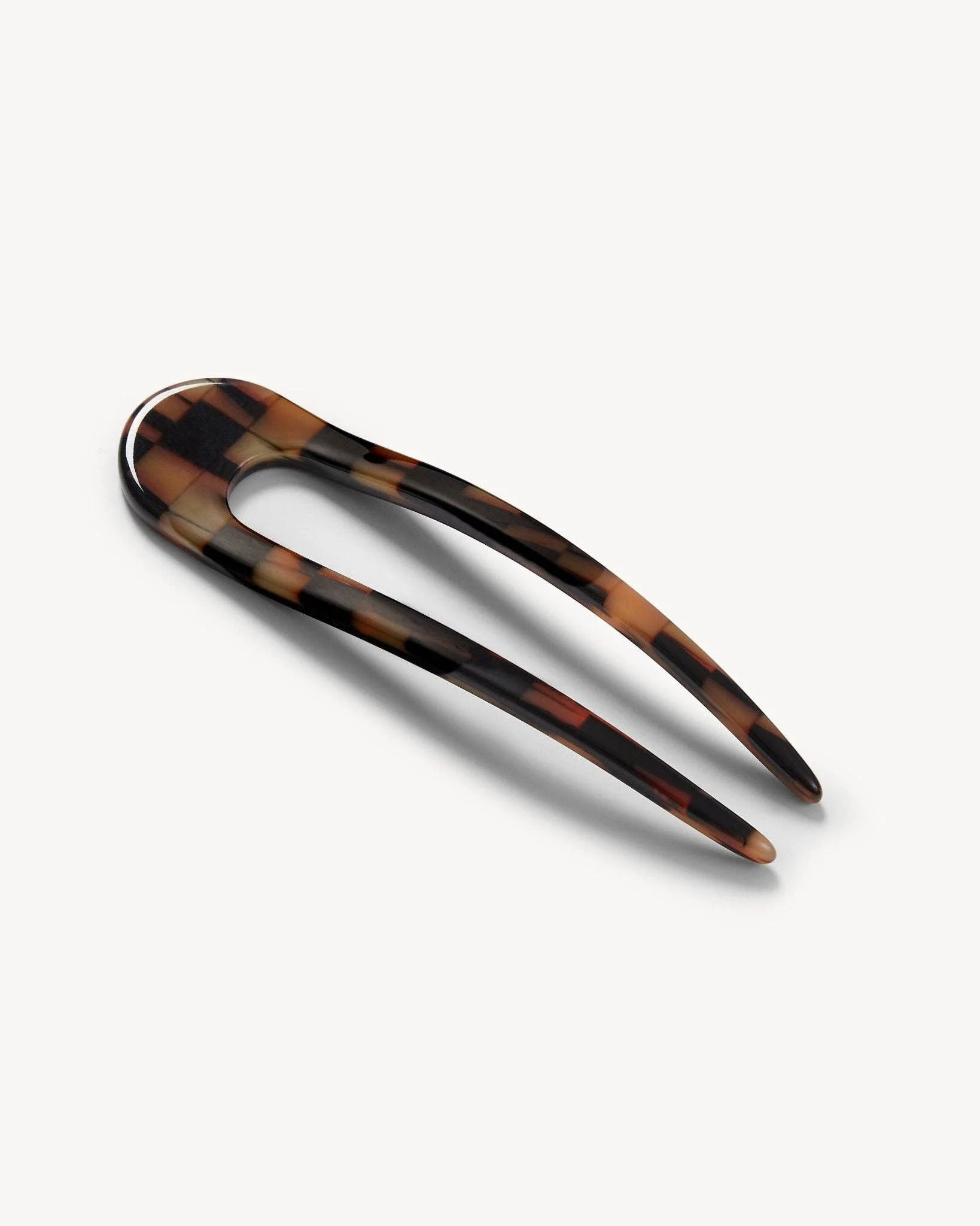 French Hair Pin in Blonde Checker - Image 2