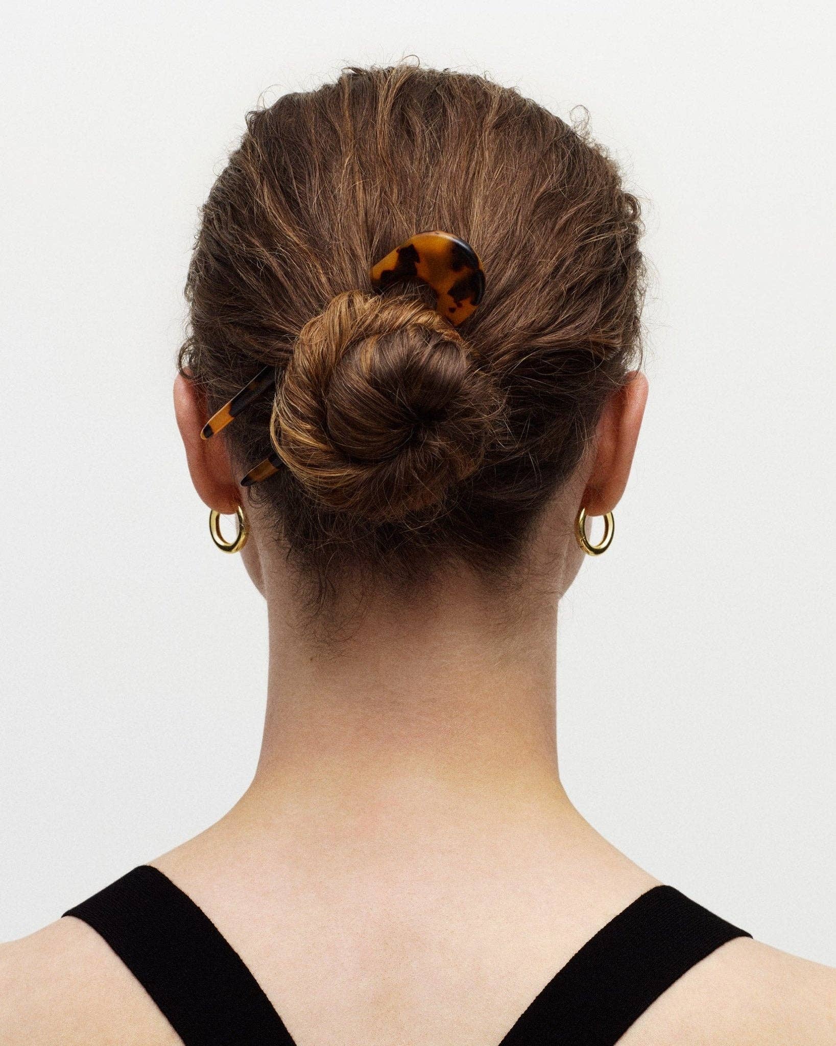 French Hair Pin in Blonde Checker - Image 3