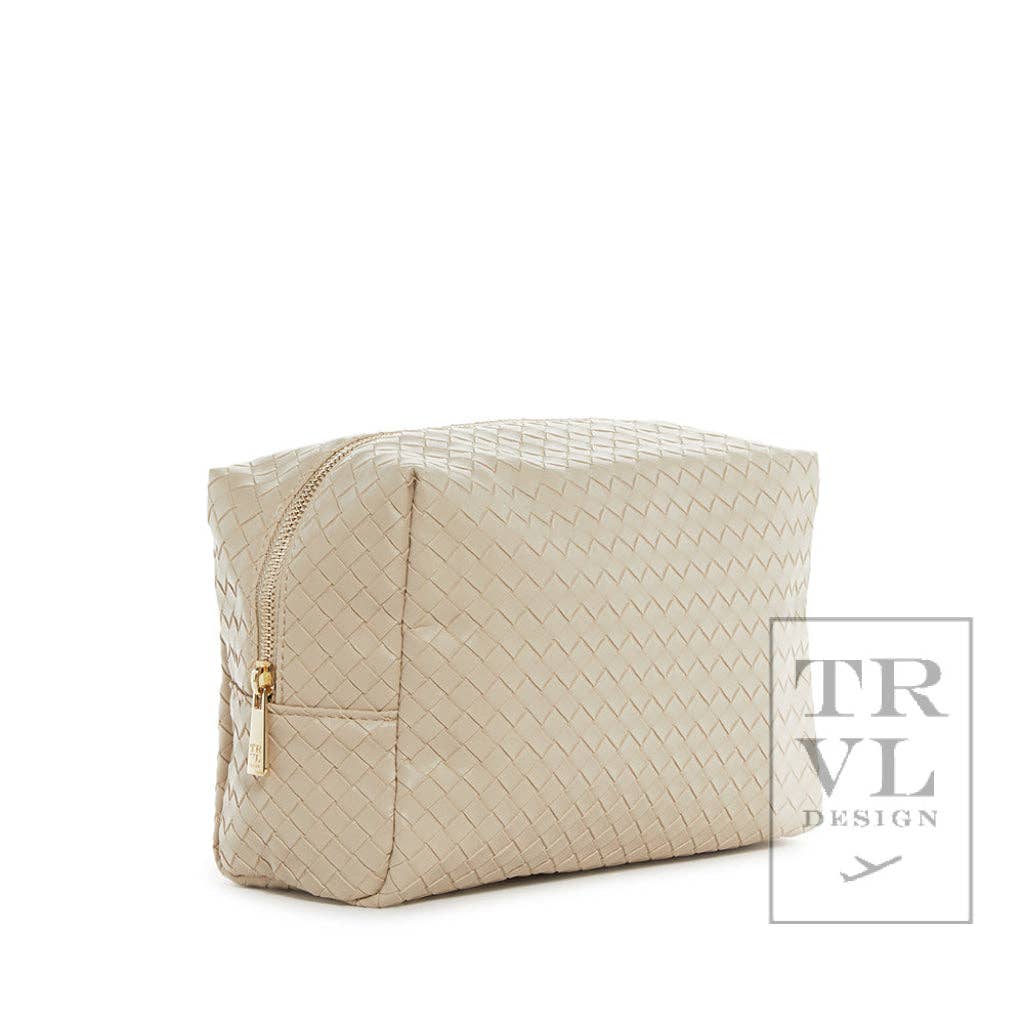 Luxe Everyday Cosmetic Bag - Woven Bisque - Image 2