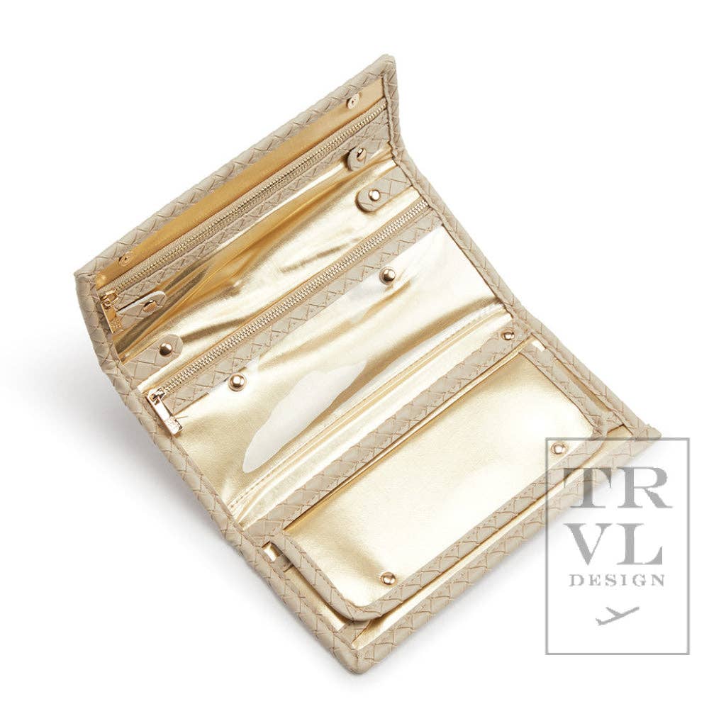 Luxe Jewelry Wallet -  Woven Bisque - Image 3