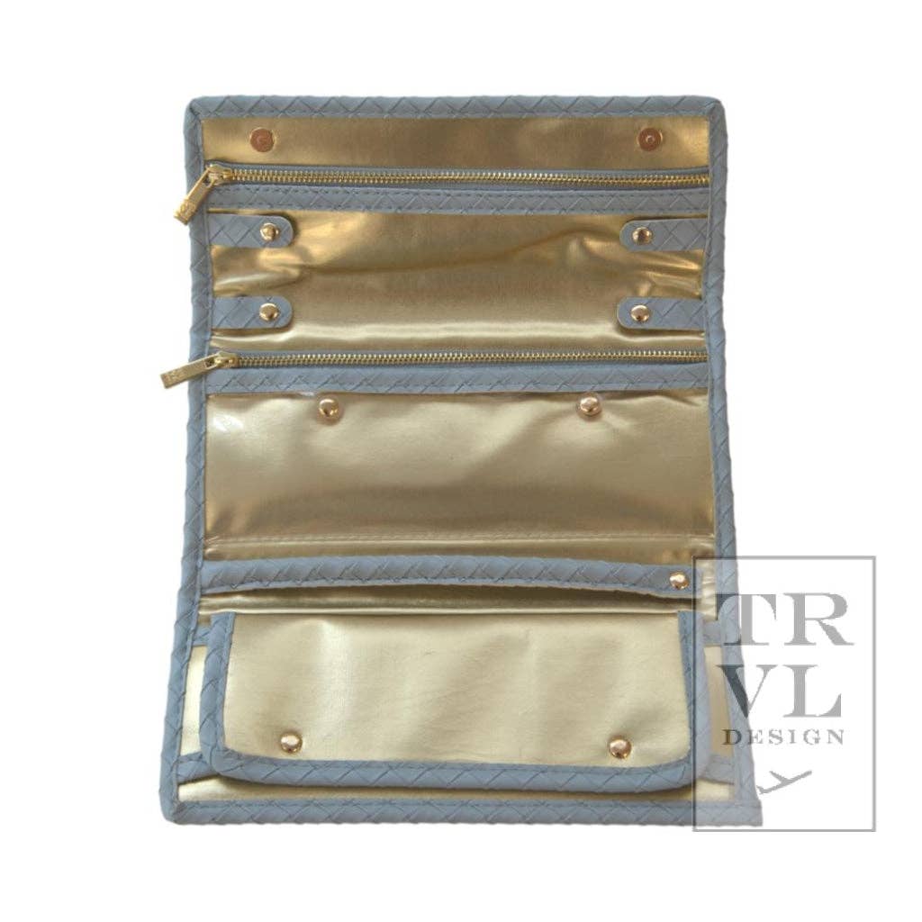 Luxe Jewelry Wallet - Woven Bleu - Image 2