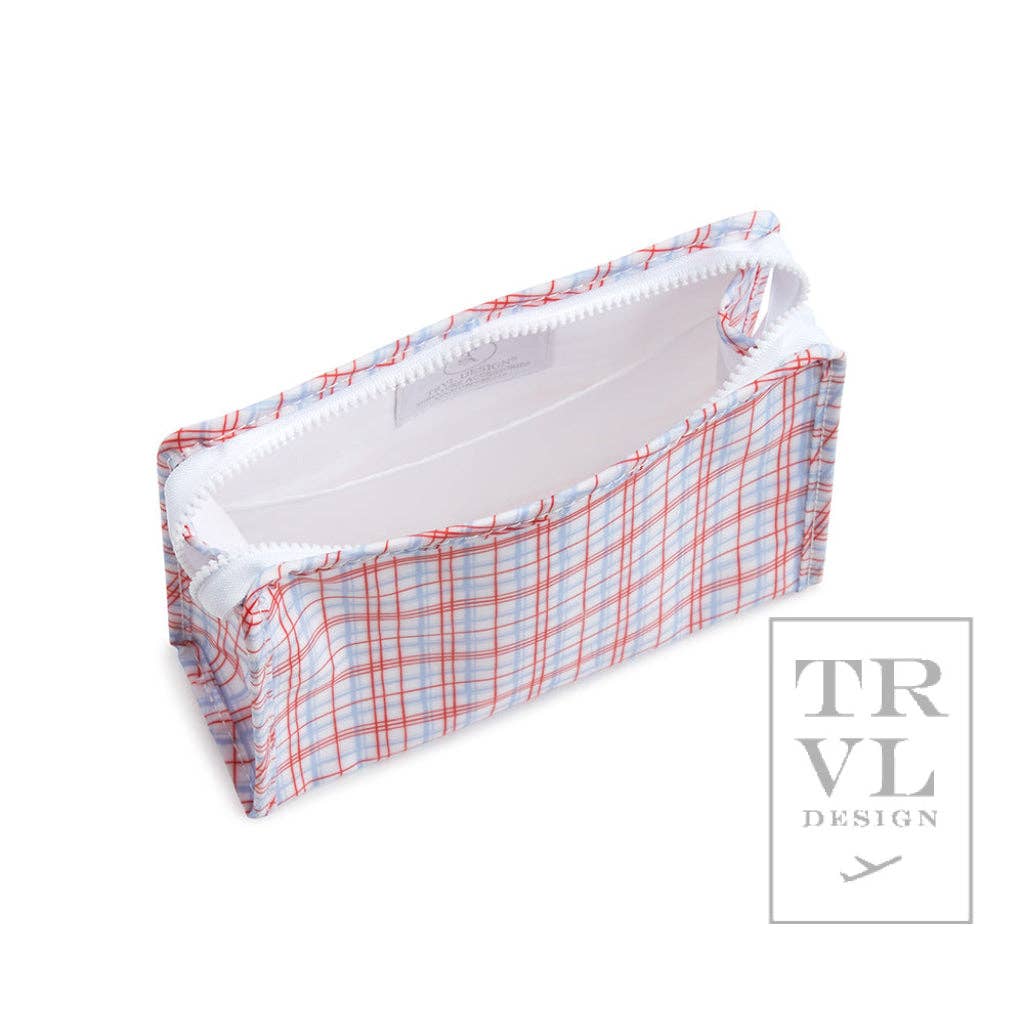 Roadie Medium - Bunny Toile Green Zip Pouch - Image 3