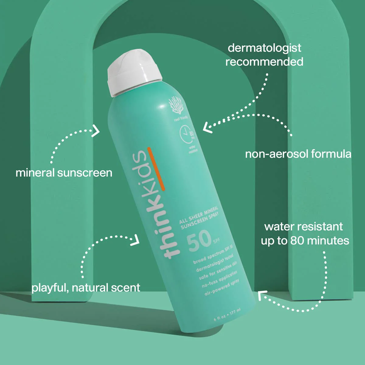 Think Kids SPF 50 All Sheer Mineral Sunscreen Spray - Image 3