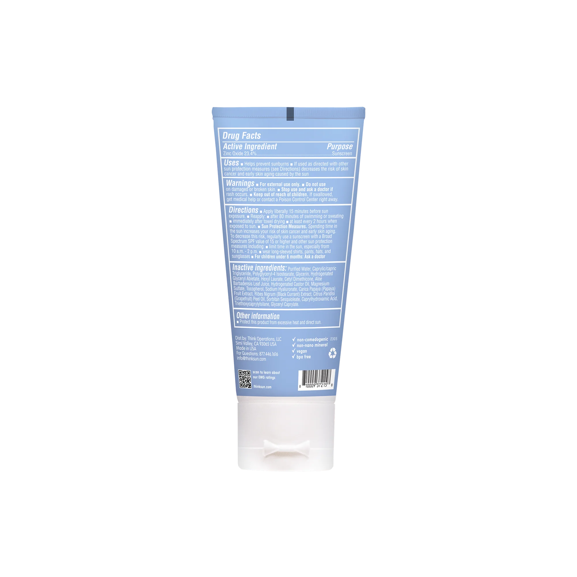 Think Sport SPF 50 Clear Zinc Active Face, EWG #2 - Image 3